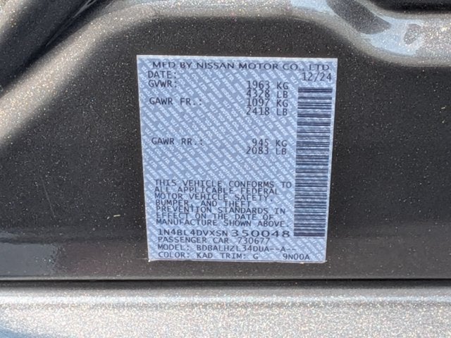 2025 Nissan Altima 2.5 SV