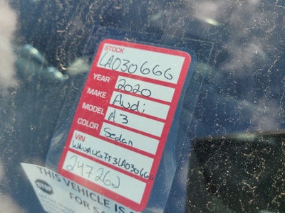 2020 Audi A3 Sedan Premium