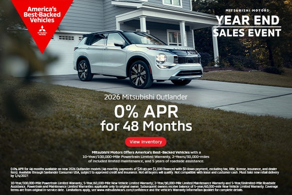 2026 Outlander 0% APR for 48 months