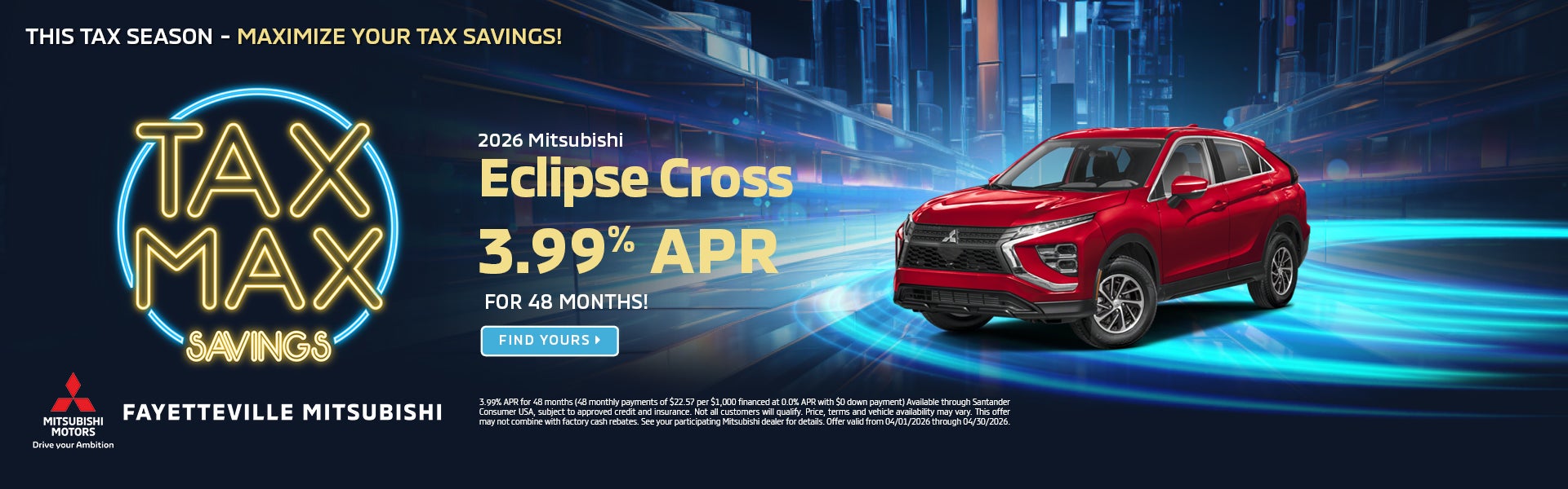2026 Eclipse Cross 3.99% APR