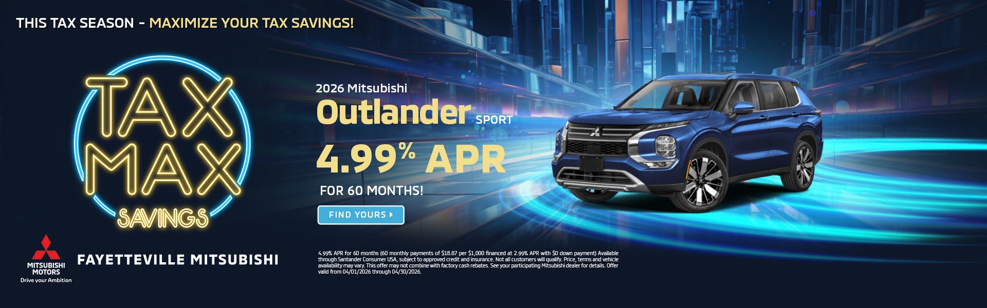 Outlander Sport 4.99% APR