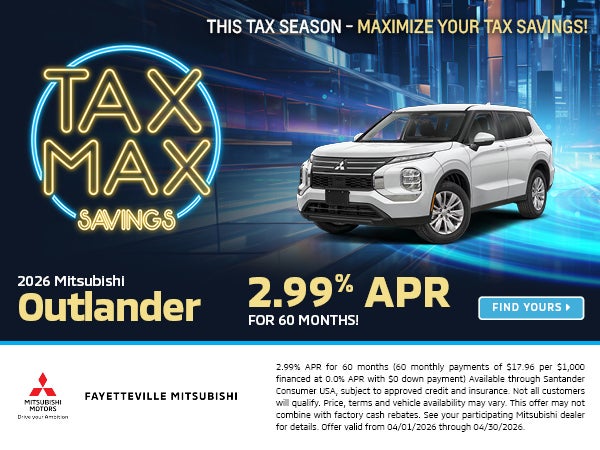 2025 Outlander 2.99% APR
