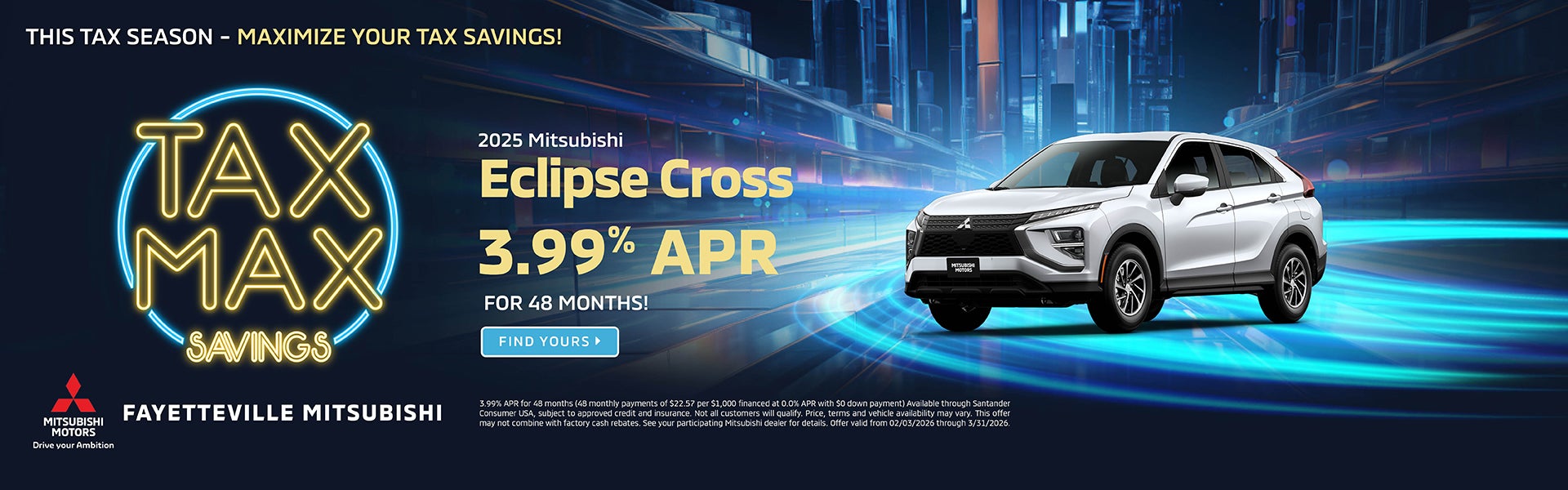 2026 Eclipse Cross 3.99% APR