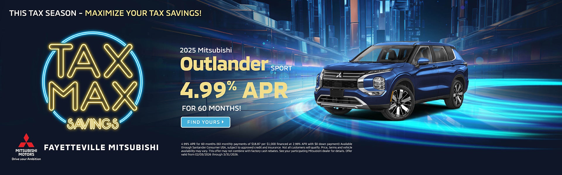 Outlander Sport 4.99% APR