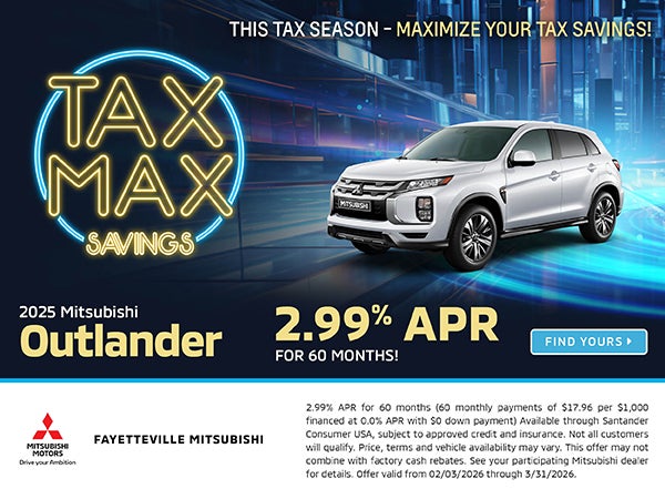 2025 Outlander 2.99% APR