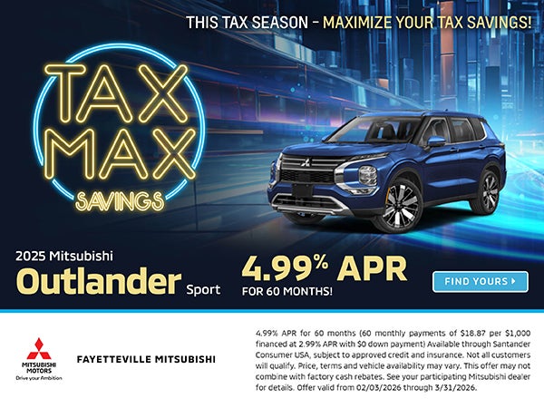Outlander Sport 4.99% APR