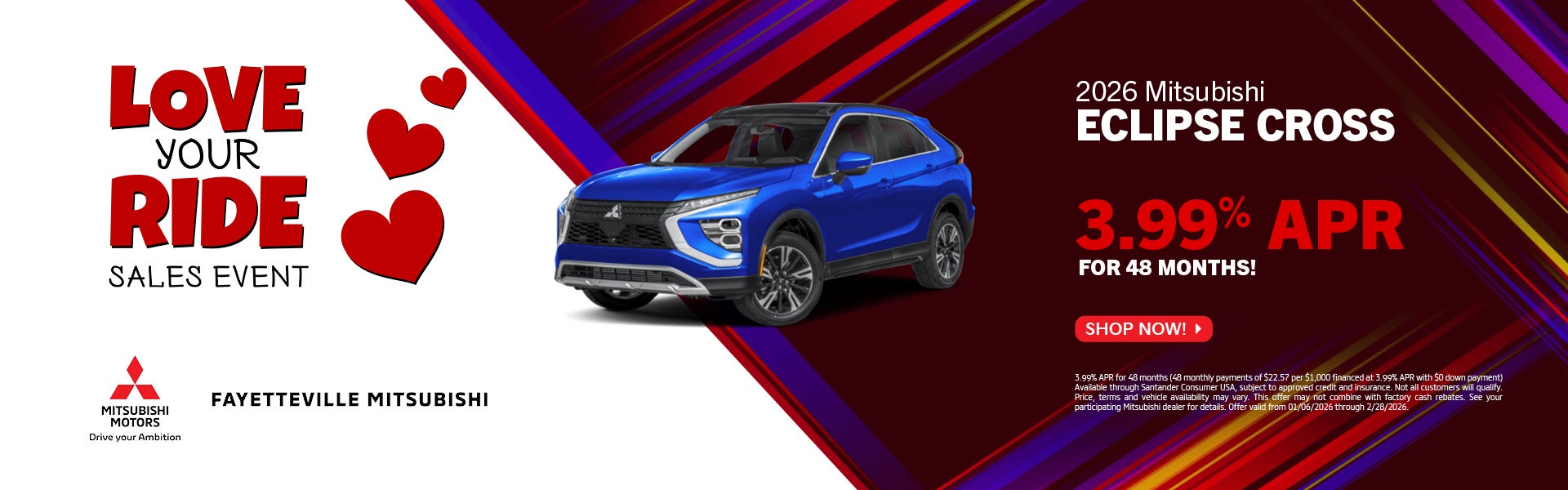 2026 Eclipse Cross 3.99% APR