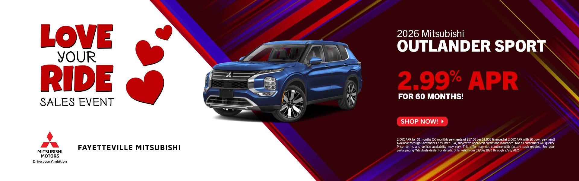Outlander Sport 2.99% APR