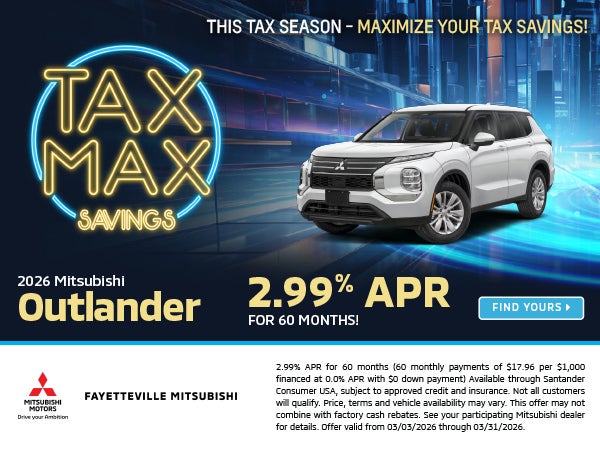2025 Outlander 2.99% APR