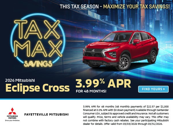 2026 Eclipse Cross 3.99% APR